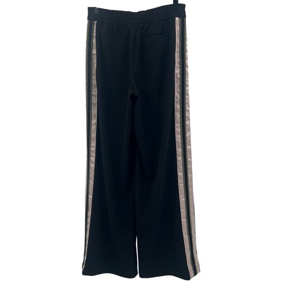 Guess Wide Leg Dress Pants with Side Stripes Womens XS Black High Waist - Picture 3 of 8